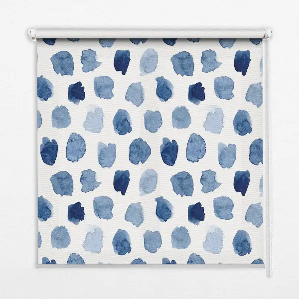 Estores de rolo para janela manchas pintadas de azul