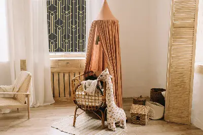 Estores de rolo interiores para janela Padrão amarelo