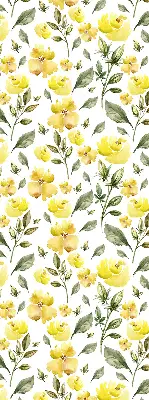Estores de rolo para janela Flores amarelas