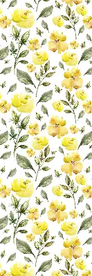 Estores de rolo para janela Flores amarelas
