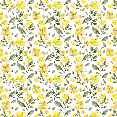 Estores de rolo para janela Flores amarelas