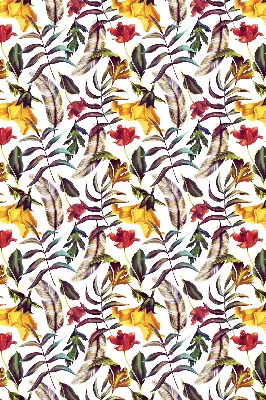 Estores de rolo para porta de varanda Flores coloridas