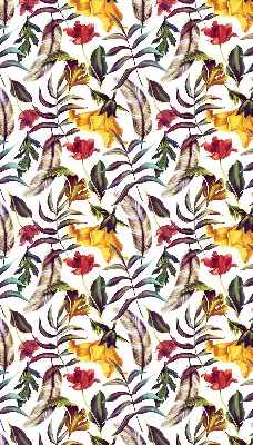 Estores de rolo para porta de varanda Flores coloridas