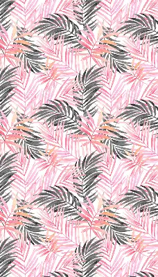 Estores de rolo em tecido Folhas rosa e pretas