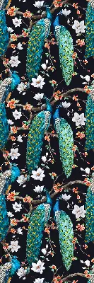 Estores de rolo para janela Pavão com flores