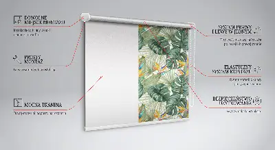 Estores de rolo interiores Plantas tropicais