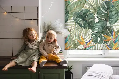 Estores de rolo interiores Plantas tropicais