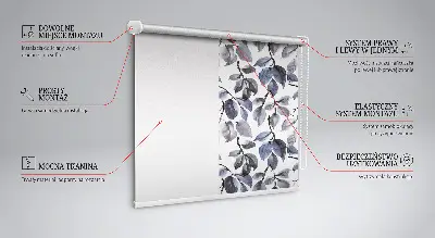 Estores de rolo interiores para janela Folhas escuras