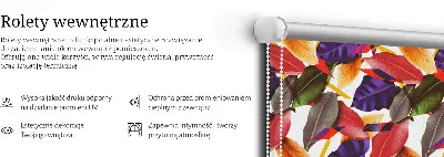 Estores de rolo para porta de varanda Folhas coloridas