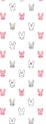 Estores de rolo interiores para janela Coelhos coloridos com coroas