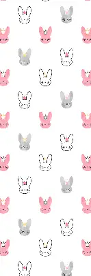 Estores de rolo interiores para janela Coelhos coloridos com coroas