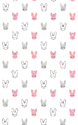 Estores de rolo interiores para janela Coelhos coloridos com coroas