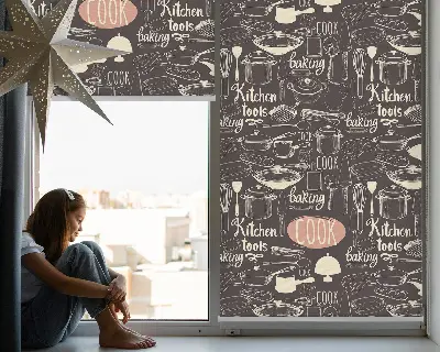 Estores de rolo interiores Utensílios de cozinha