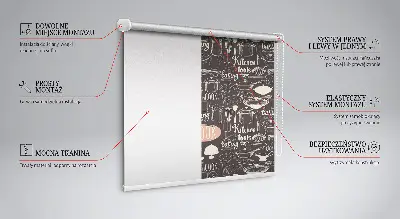 Estores de rolo interiores Utensílios de cozinha