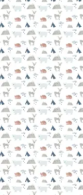 Estores de rolo interiores para janela animais de chuva nas montanhas