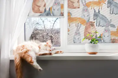 Estores de rolo interiores para janela Animais