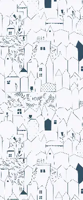 Estores de rolo interiores para janela Casas desenhadas