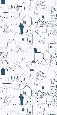 Estores de rolo interiores para janela Casas desenhadas