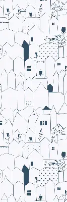 Estores de rolo interiores para janela Casas desenhadas