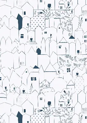 Estores de rolo interiores para janela Casas desenhadas