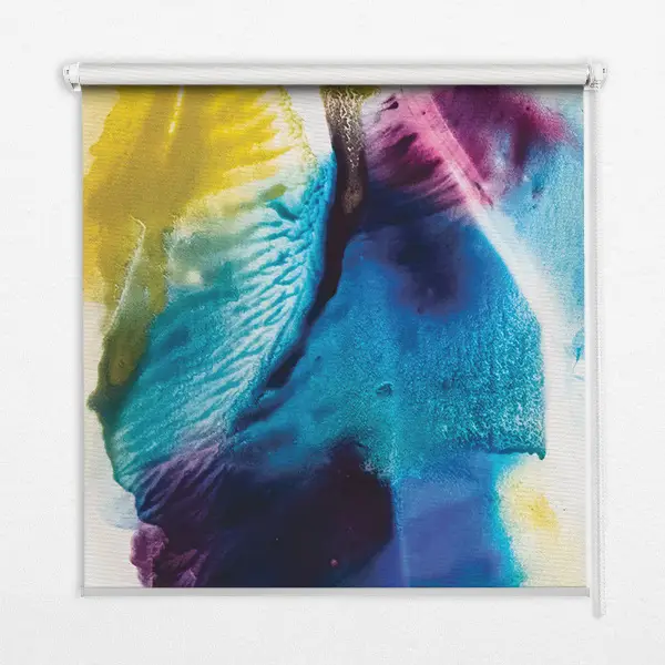 Estores de rolo interiores para janela Quadro pintado