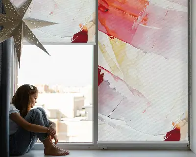Estores de rolo em tecido Quadro pintado