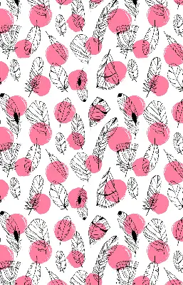 Estores de rolo para janela Penas e bolinhas rosa