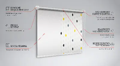 Estores de rolo interiores grãos coloridos