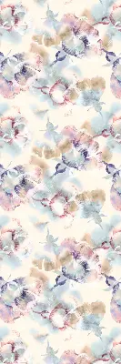 Estores de rolo interiores para janela Flores coloridas pintadas