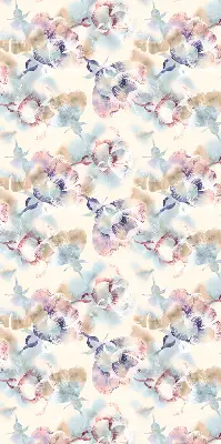 Estores de rolo interiores para janela Flores coloridas pintadas