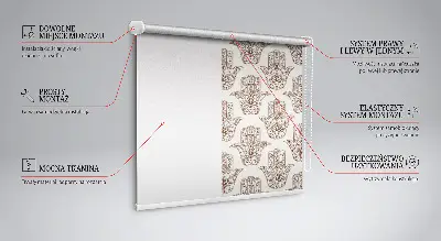 Estores de rolo para porta de varanda Padrão