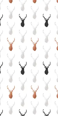 Estores de rolo interiores para janela Cabeças de veado desenhadas