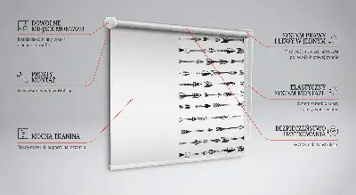 Estores de rolo para janela Esboço de flechas