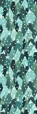 Estores de rolo em tecido Floresta e neve caindo