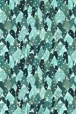 Estores de rolo em tecido Floresta e neve caindo