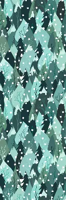 Estores de rolo em tecido Floresta e neve caindo