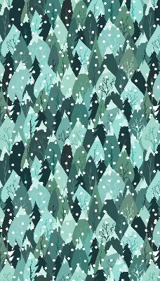 Estores de rolo em tecido Floresta e neve caindo