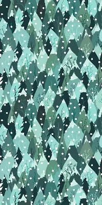 Estores de rolo em tecido Floresta e neve caindo
