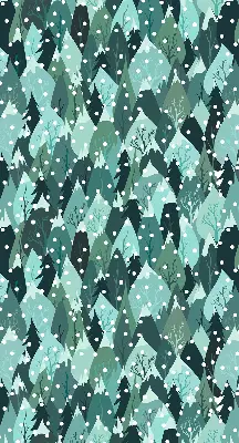 Estores de rolo em tecido Floresta e neve caindo