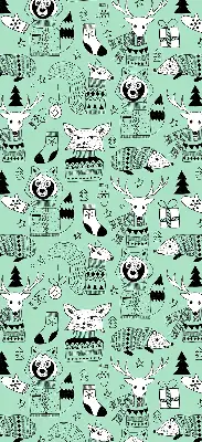 Estores de rolo em tecido Animais de inverno