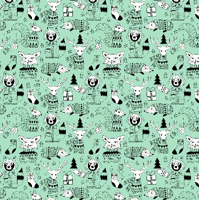 Estores de rolo em tecido Animais de inverno
