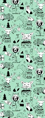 Estores de rolo em tecido Animais de inverno
