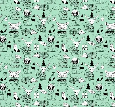 Estores de rolo em tecido Animais de inverno