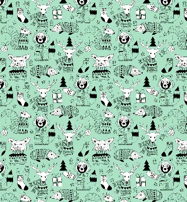 Estores de rolo em tecido Animais de inverno
