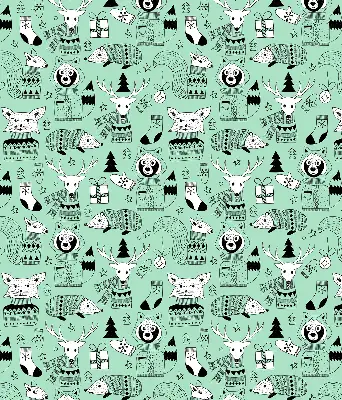 Estores de rolo em tecido Animais de inverno