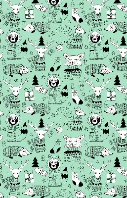 Estores de rolo em tecido Animais de inverno