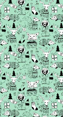 Estores de rolo em tecido Animais de inverno