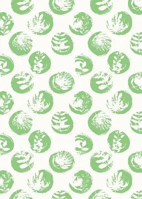 Estores de rolo para janela Plantas refletidas em círculos verdes