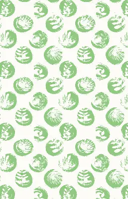 Estores de rolo para janela Plantas refletidas em círculos verdes