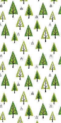 Estores de rolo para porta de varanda Floresta desenhada